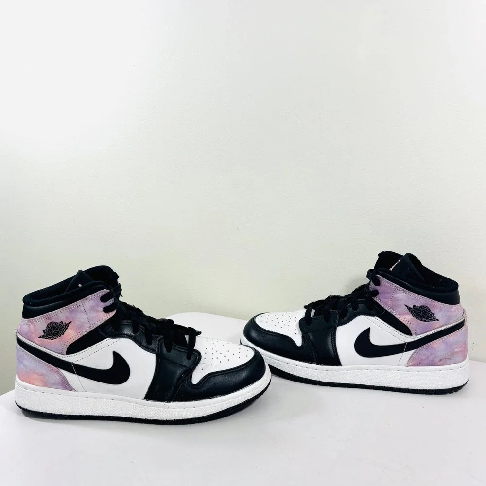 Nike Air Jordan 1 Mid Zen Master Tie Dye DM6216-001 Women's‎ Size 6.5 Shoes